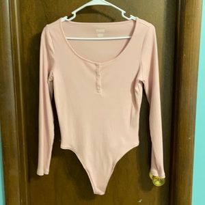 PINK Henley bodysuit